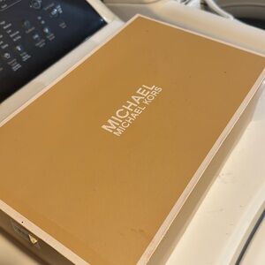 Michael Kors khaki colored heeled sandals size 9.5 women’s